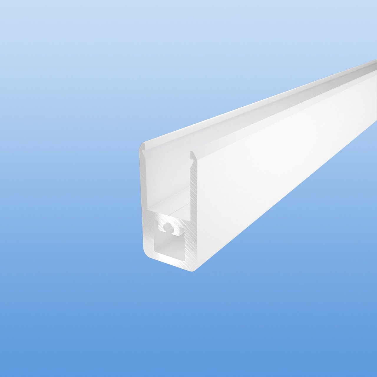 Rahmenprofil XL mit 16mm Aufnahme in Weiß