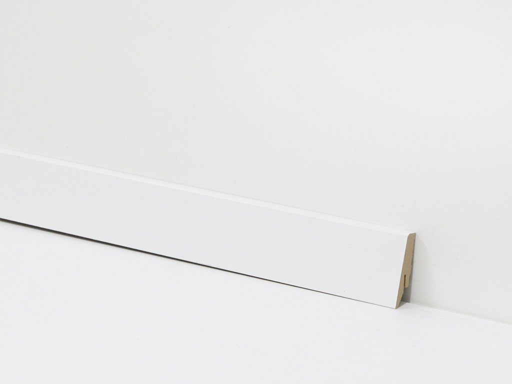 Sockelleiste 58mm in weiß - Länge 2400mm