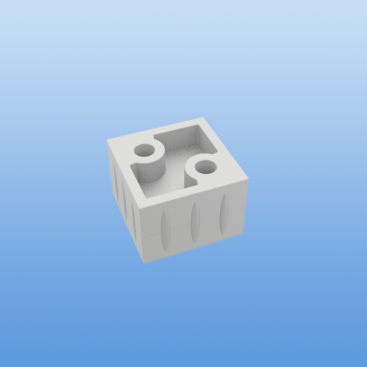 Anschraubstopfen für 30 x 30 x 2 mm Vierkantrohr | Blindflansch | Grau