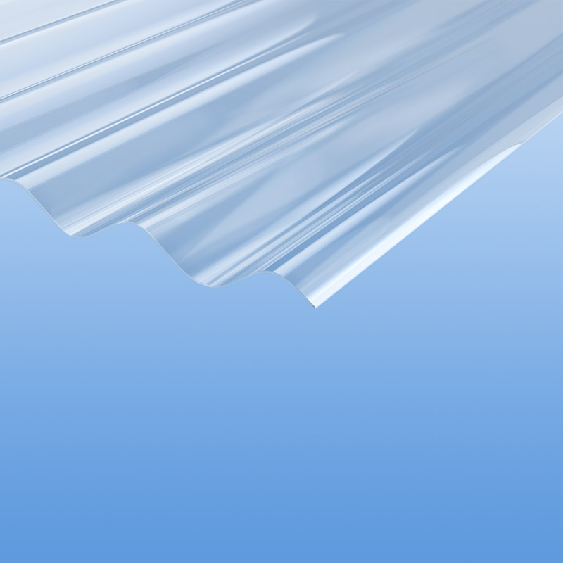 Lichtplatten aus Polycarbonat Sinus 76/18 klar