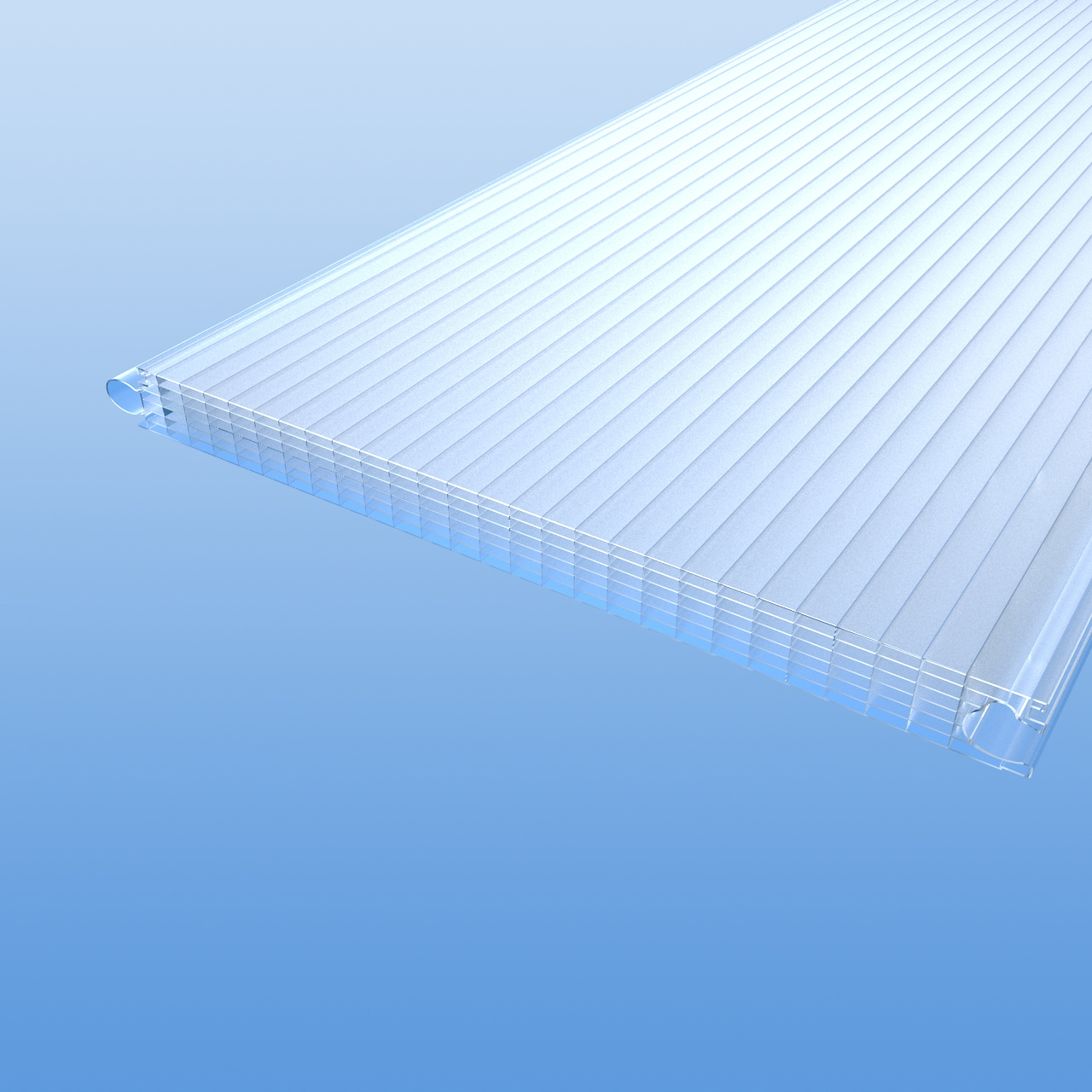 Lichtpaneele aus Polycarbonat in farblos Eiskristall | PC 2540-7