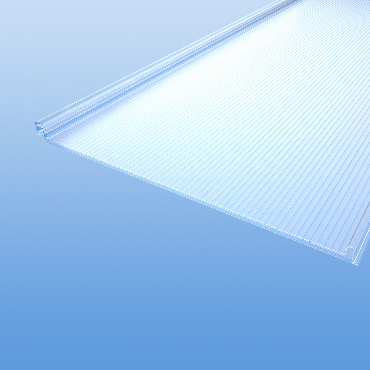 Multifunktionspaneele 10mm aus Polycarbonat in farblos Eiskristall | MFP 2610-4