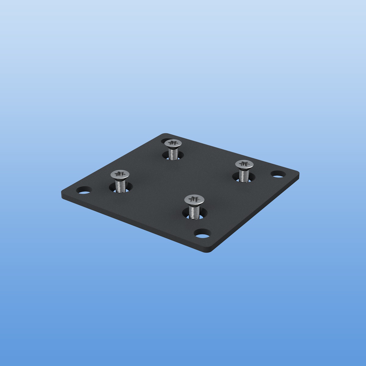 Bodenplatte für Nutpfosten