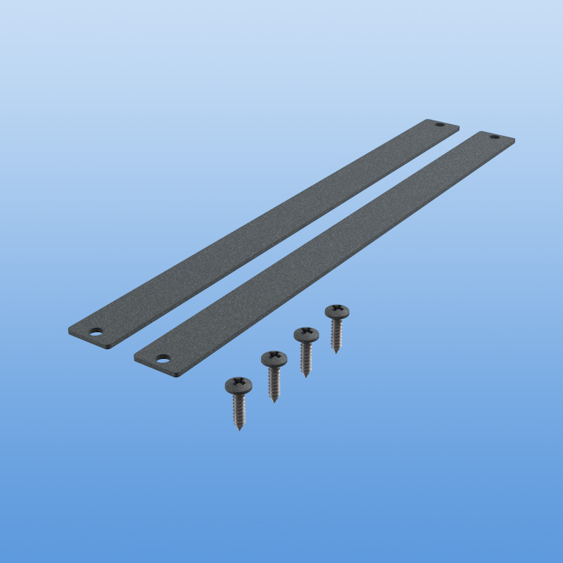 Endkappen - Set für 200 mm breite Balkonbretter aus Aluminium in anthrazit