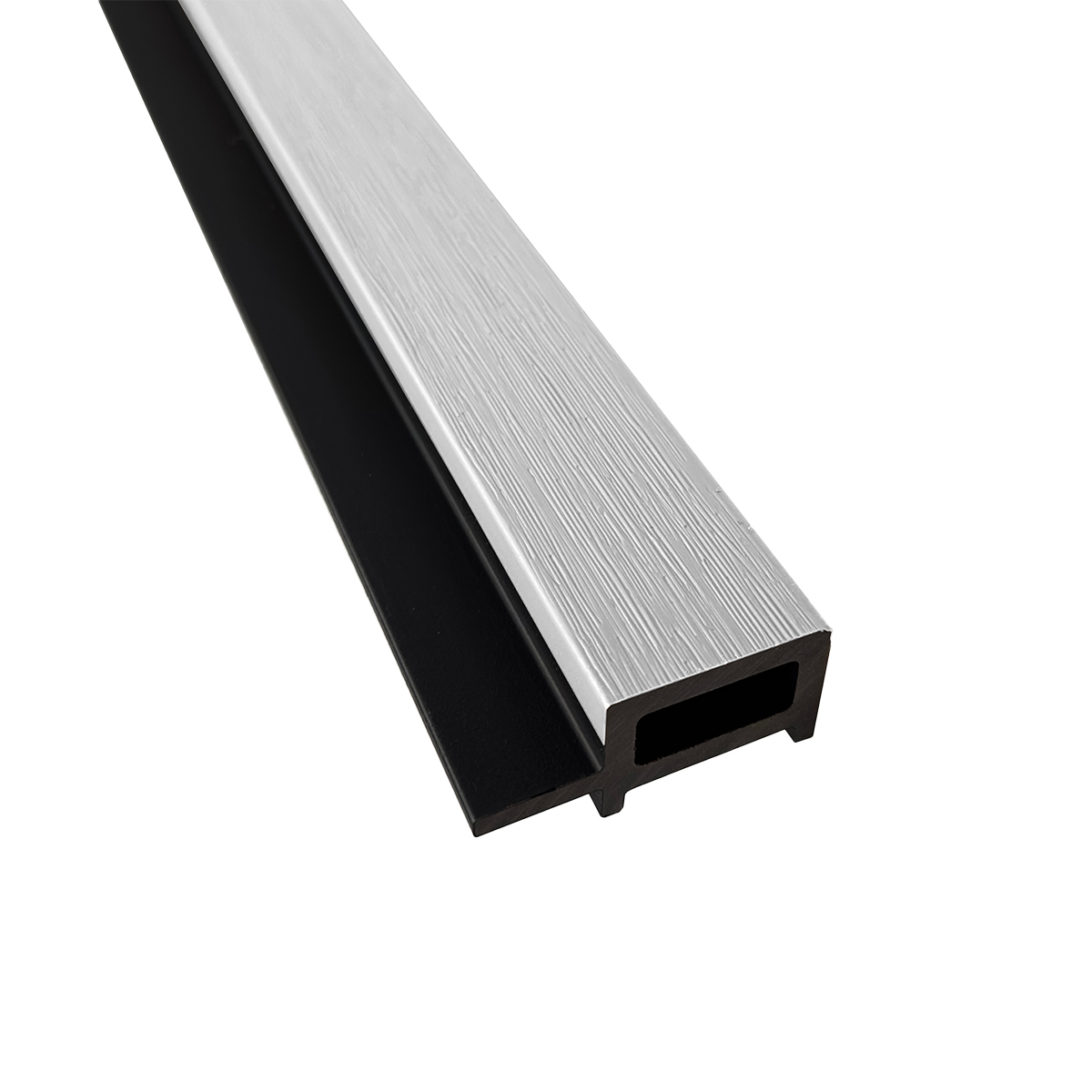 Endleiste für Akustikpaneele Outdoor aus WPC | Holzdekor in Weiß | 2350 x 57 x 26 mm