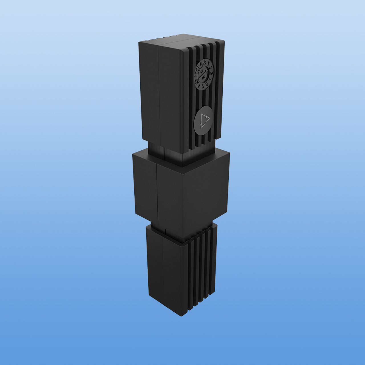 Steckverbinder für 30 x 30 x 2 mm Vierkantrohr | Verbindungsstück | Schwarz mit Stahlkern