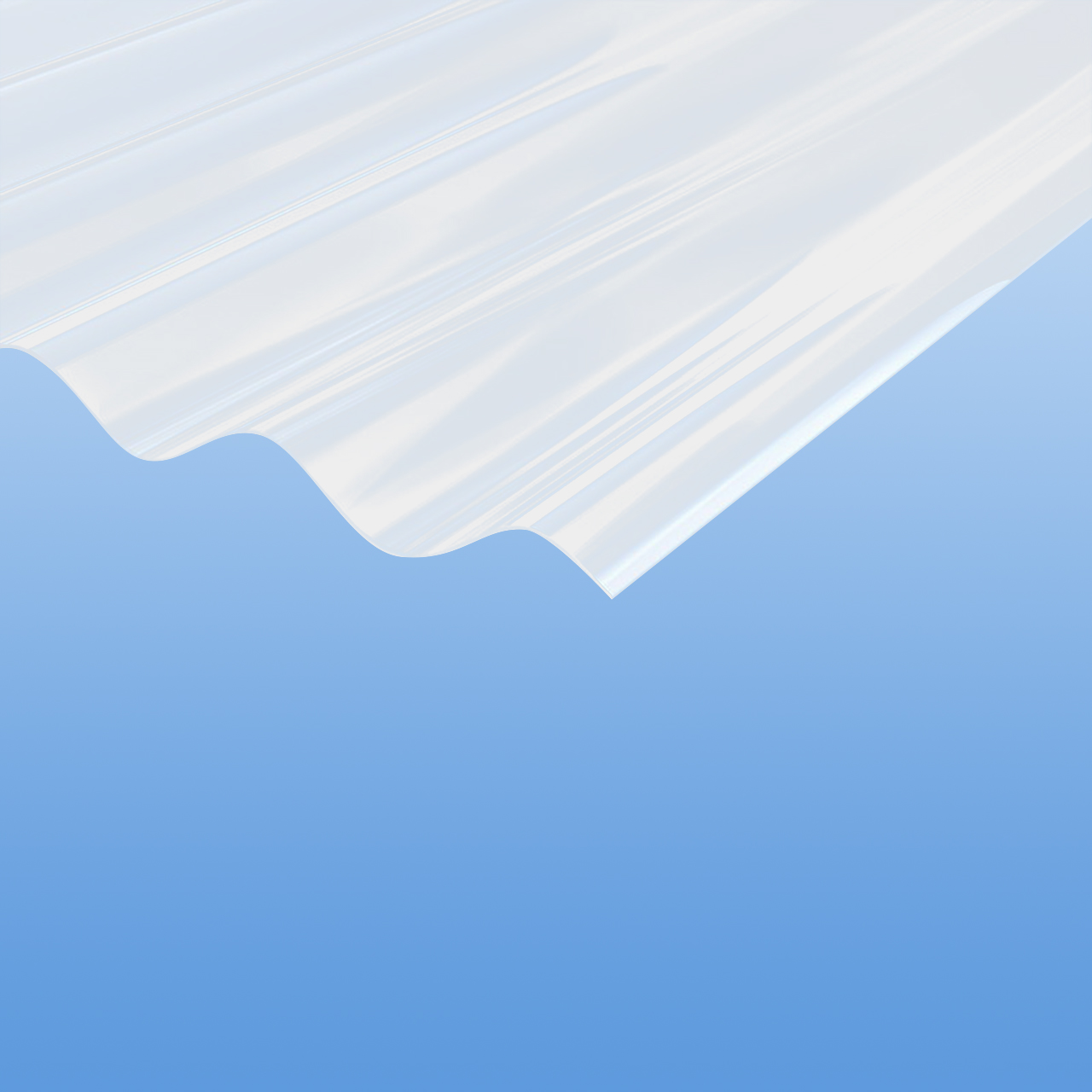 Sonderposten - Lichtplatten aus Polycarbonat Sinusprofil 76/18 opal