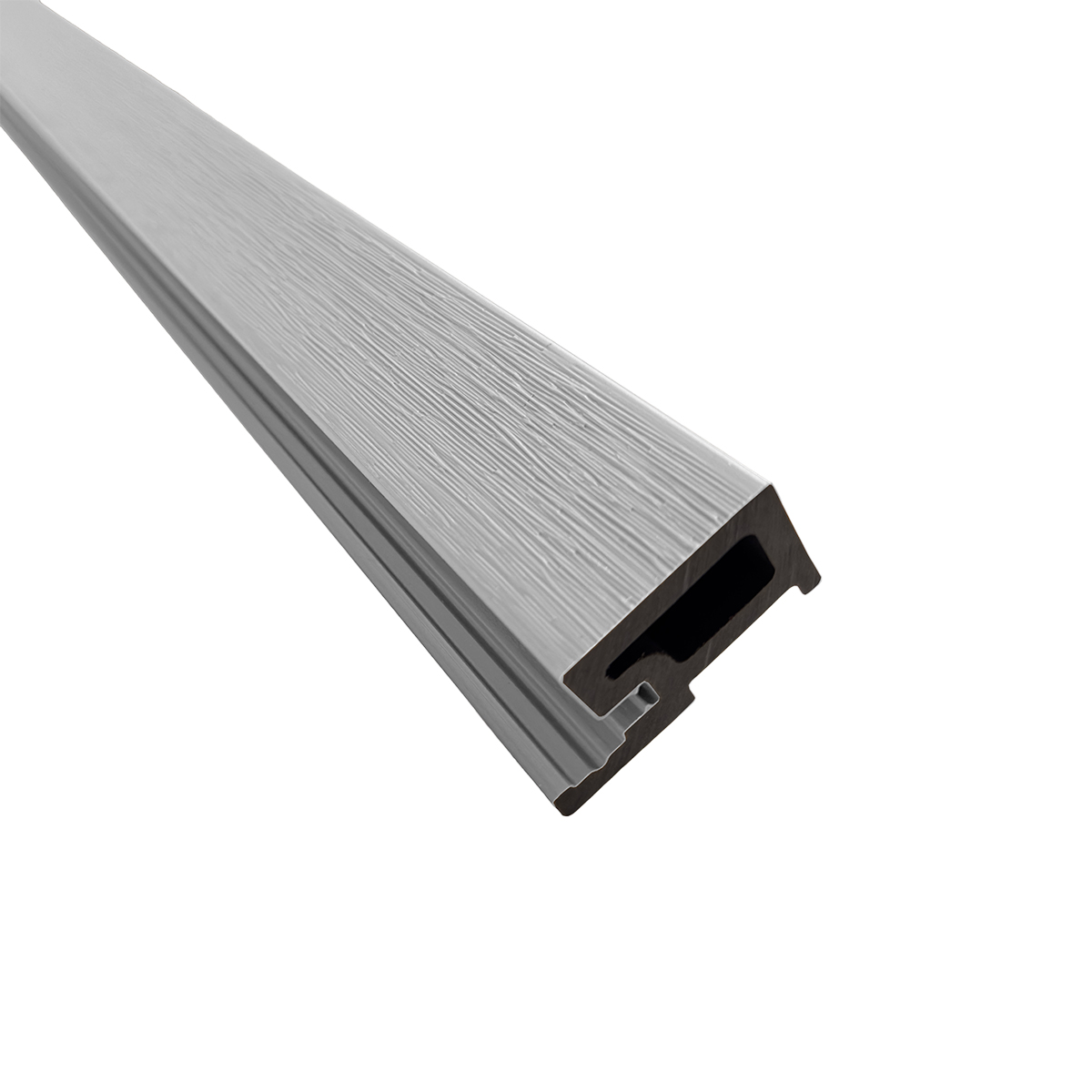 Anfangsleiste für Akustikpaneele Outdoor aus WPC | Holzdekor in Weiß | 2350 x 57 x 26 mm