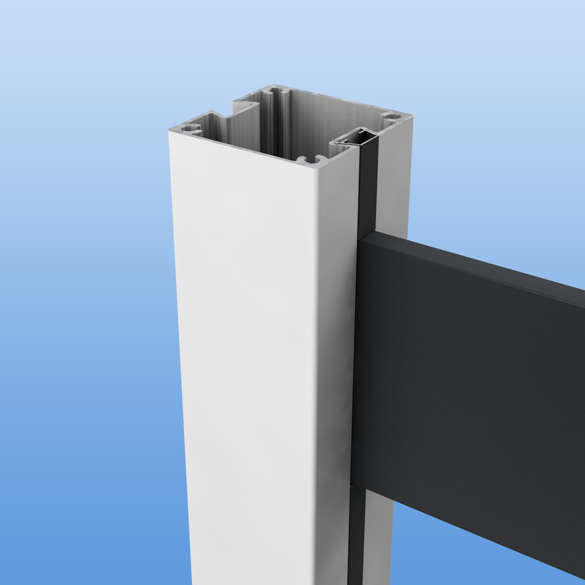 Zaunplanke aus Aluminium 200 mm breit in anthrazit