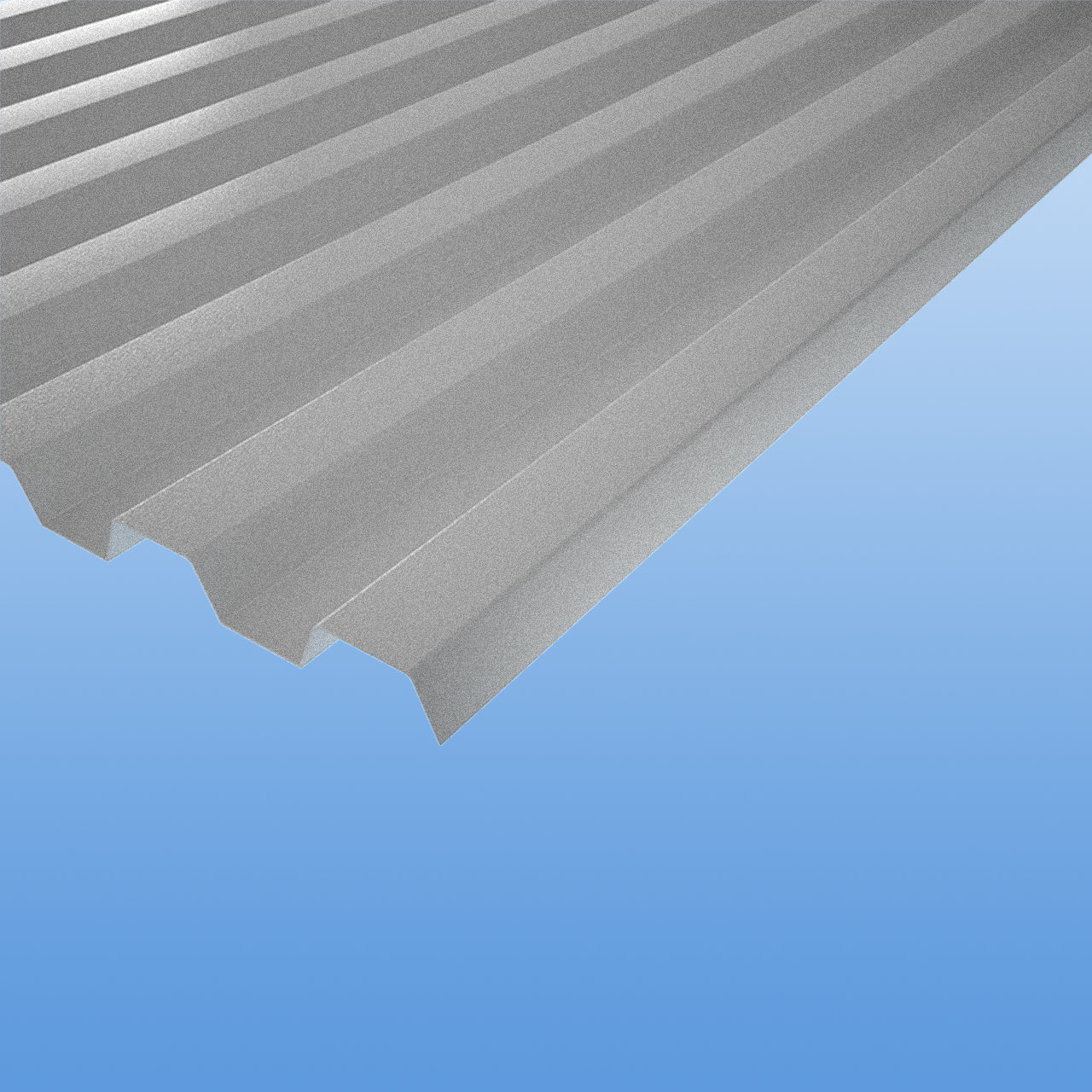 Lichtplatten aus PVC Trapez 70/18 in grau