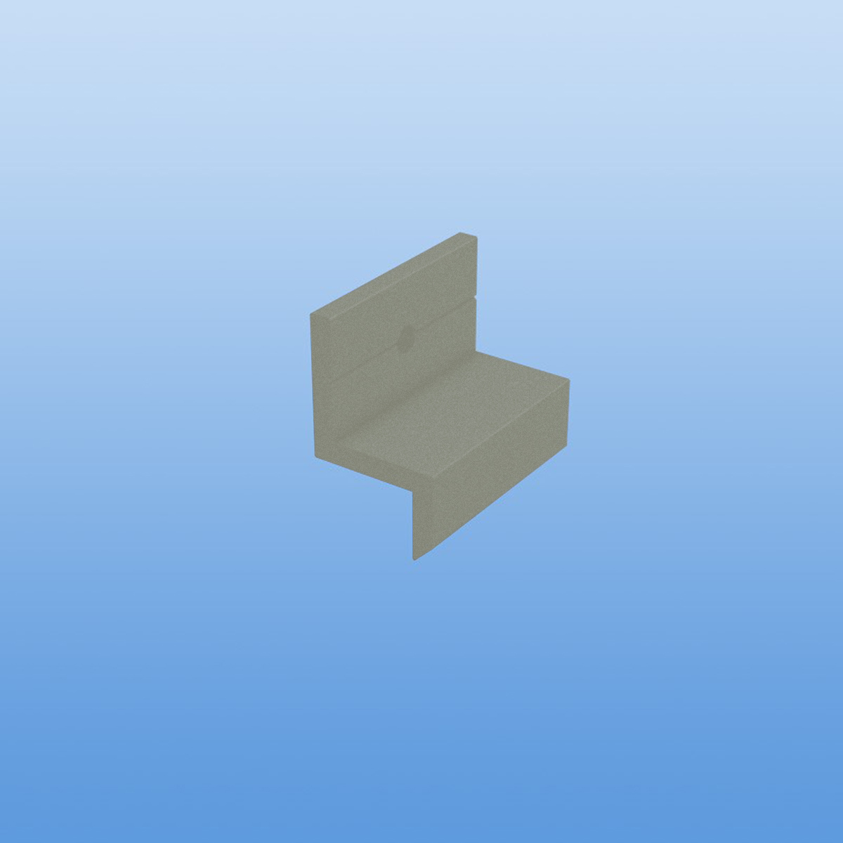 Anfangs- Endclip für Balkonbretter aus Aluminium in Grau (RAL 7030)