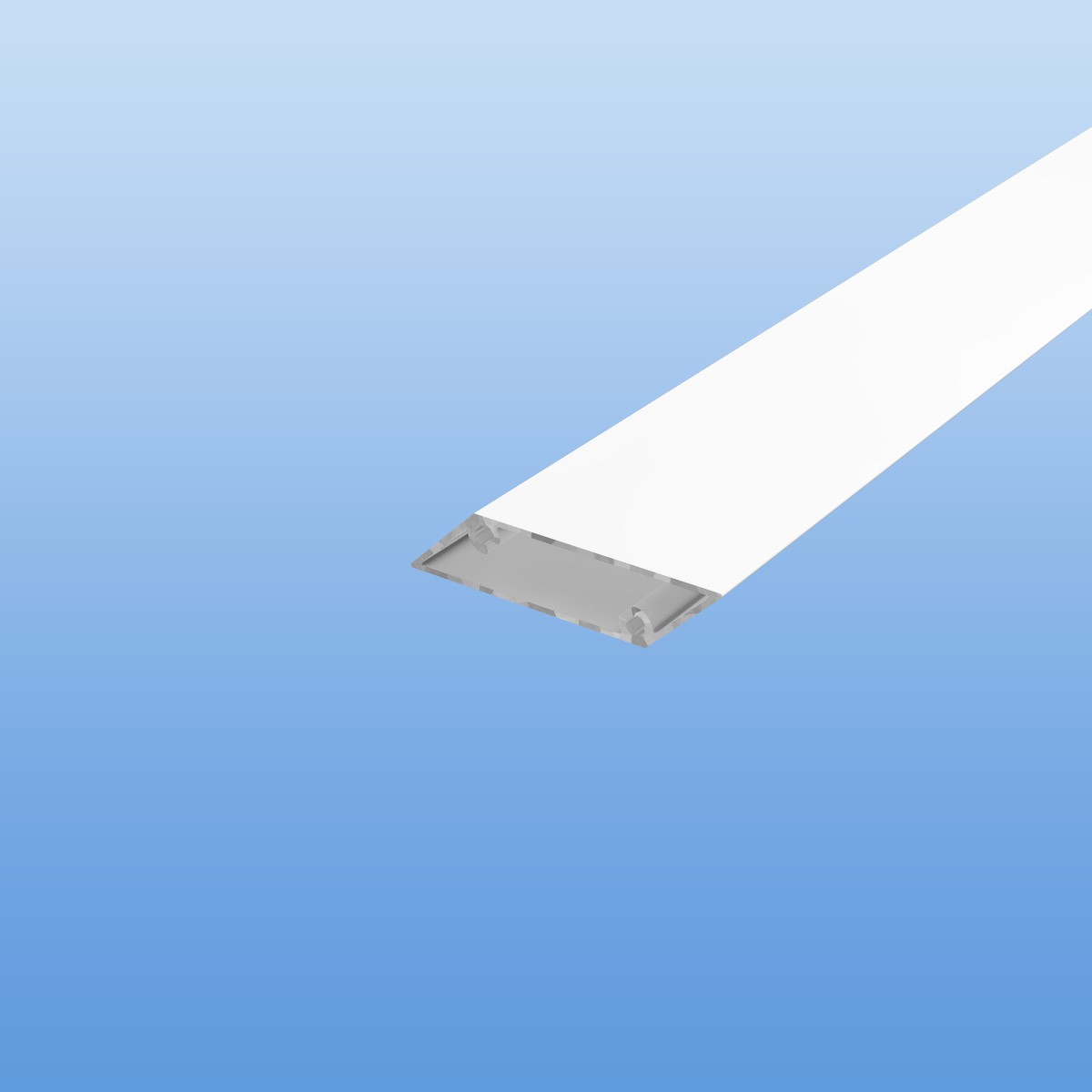 Rhombusprofil aus Aluminium 16mm in weiß - Sichtfläche 53mm