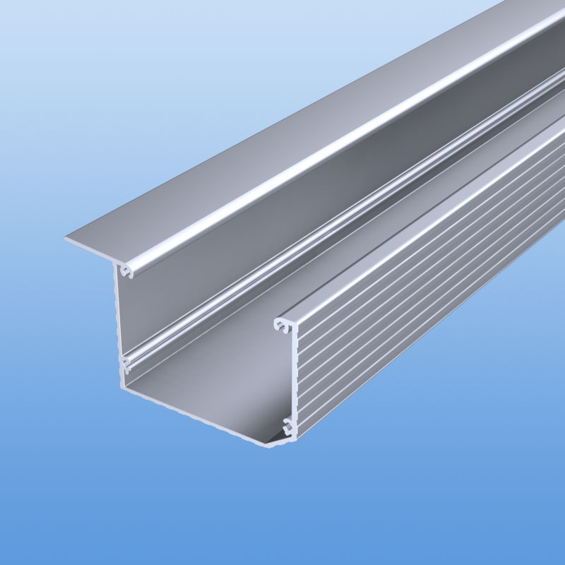 Kastenrinne aus Aluminium in blank - unbeschichtet