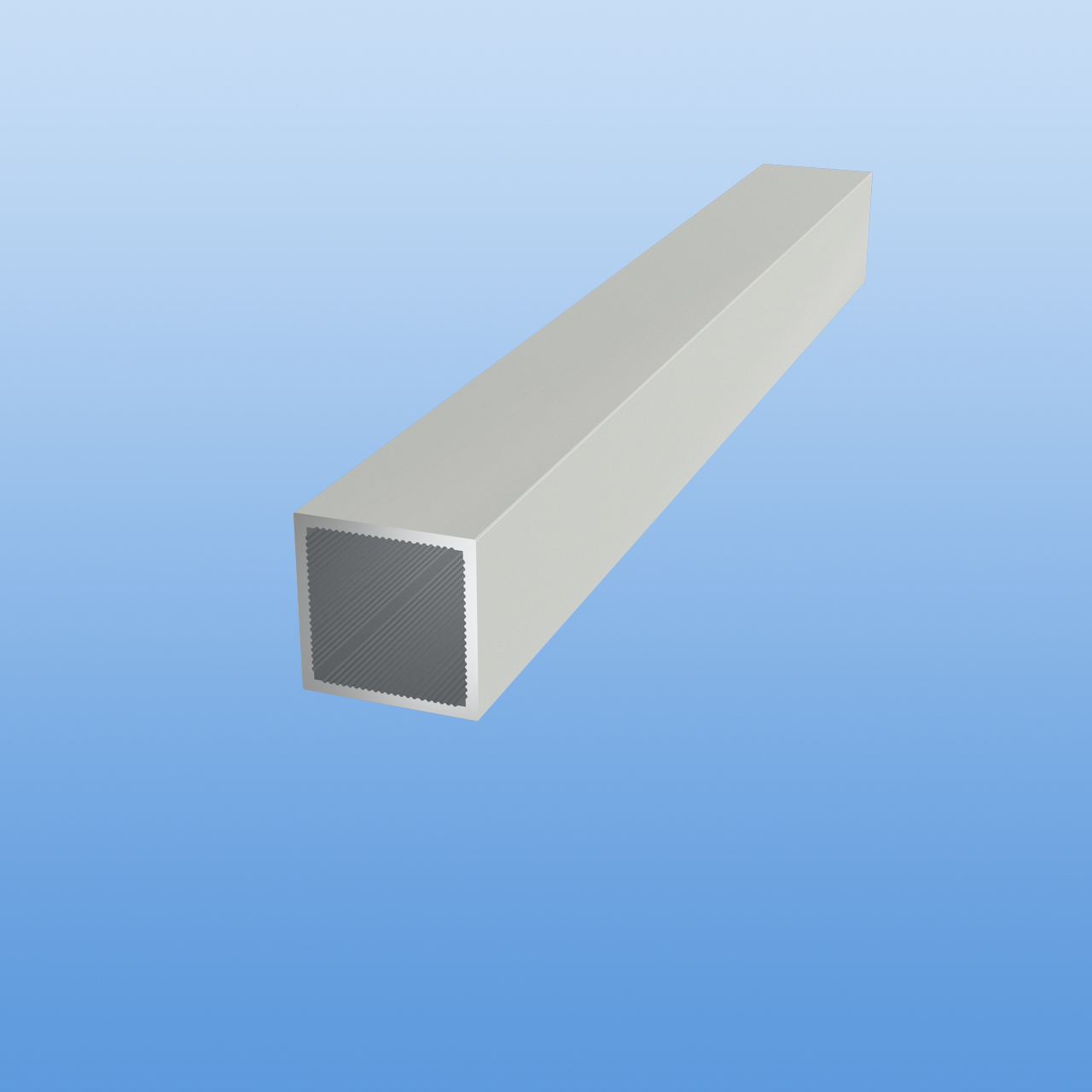 Vierkantrohr für Steckverbinder | Weiß - RAL 9016 | 20 x 20 x 1,5 mm