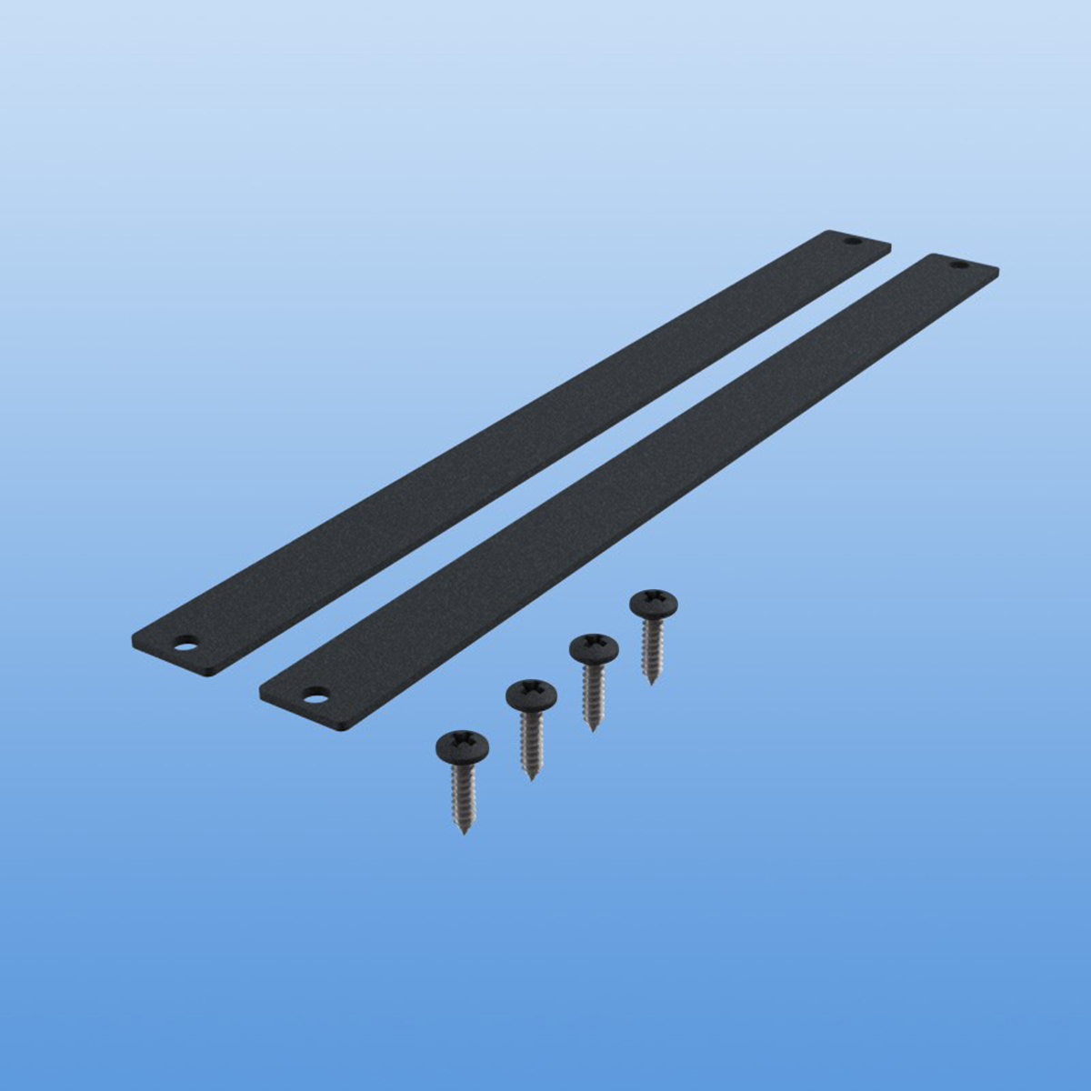 Endkappen - Set für 200 mm breite Balkonbretter aus Aluminium in anthrazit (RAL 7016)