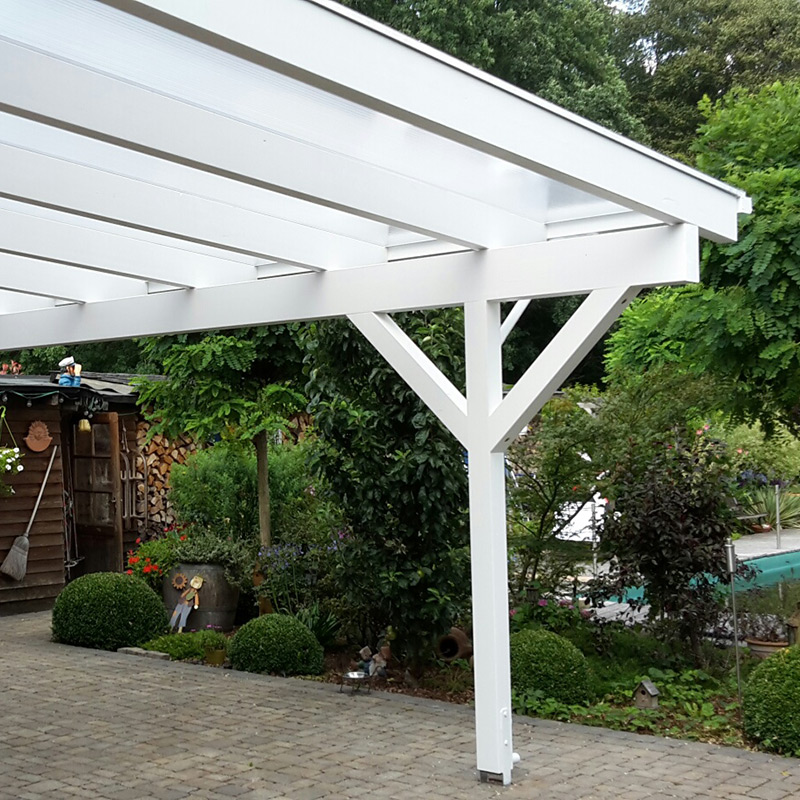 Anwendung - Stegplatten aus Polycarbonat klar Eiskristall 16 mm