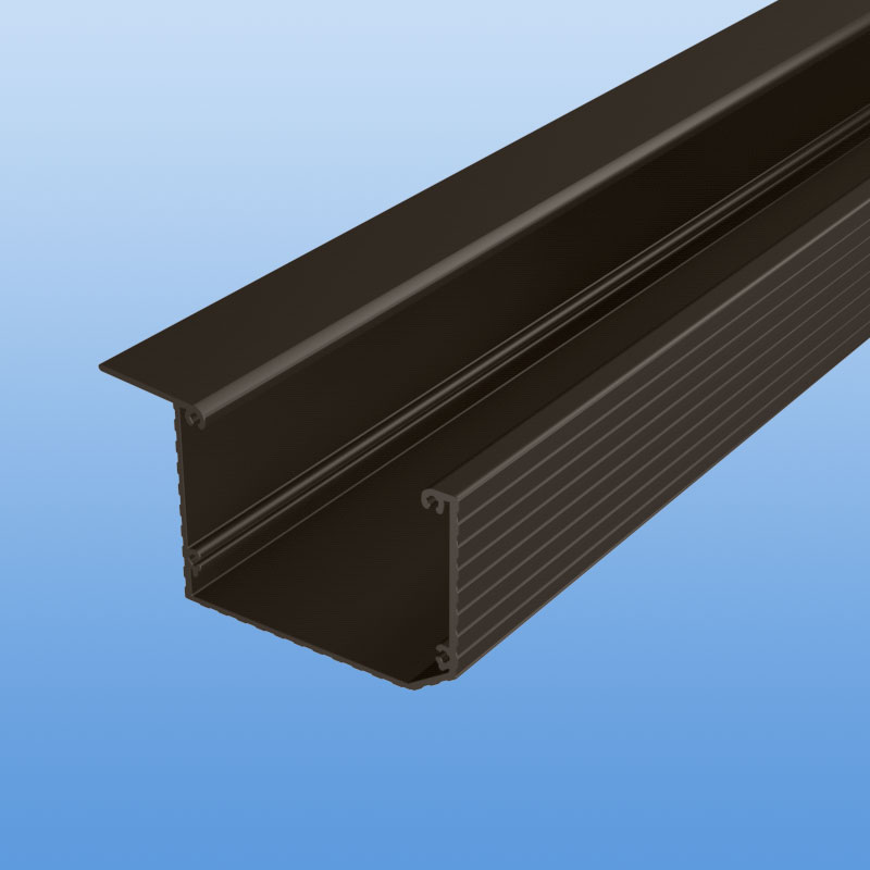 Kastenrinne aus Aluminium in braun
