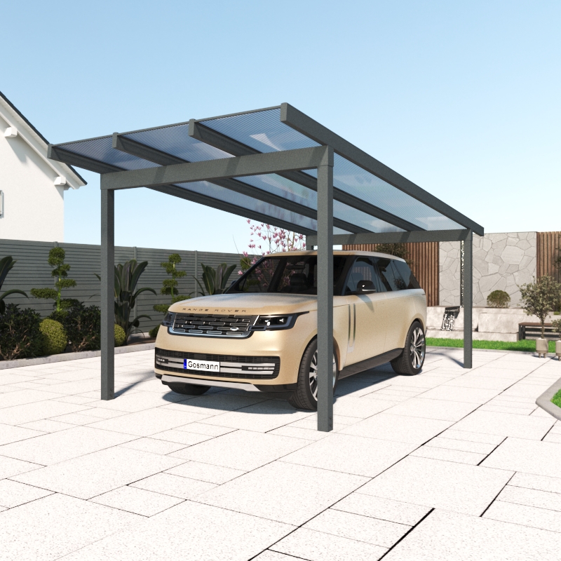 Carport mit Flachdach aus Aluminium 3060mm x 5000mm