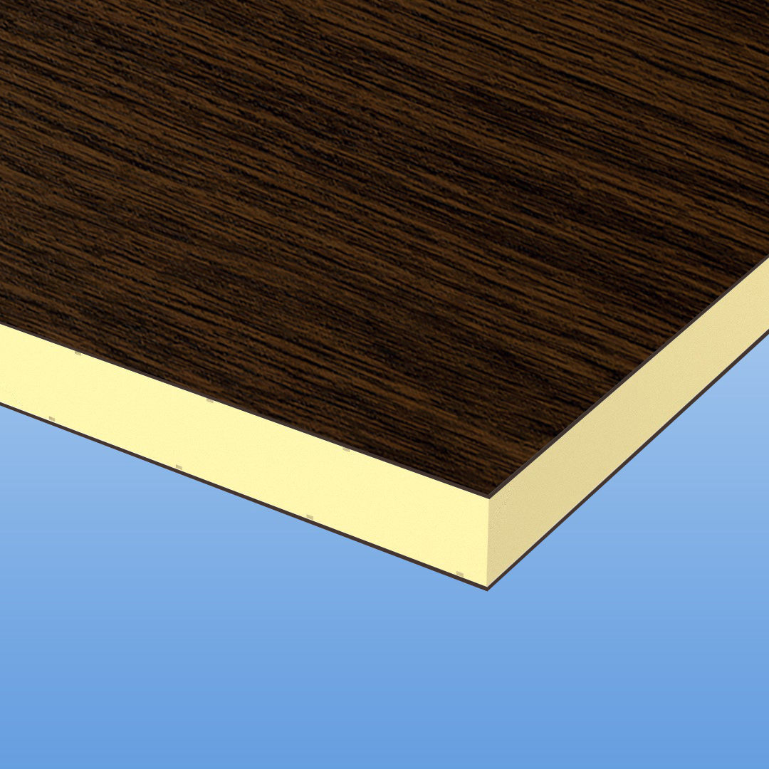 HPL / HPL Sandwichelemente 24mm mit Holzdekor - Eiche Dunkel