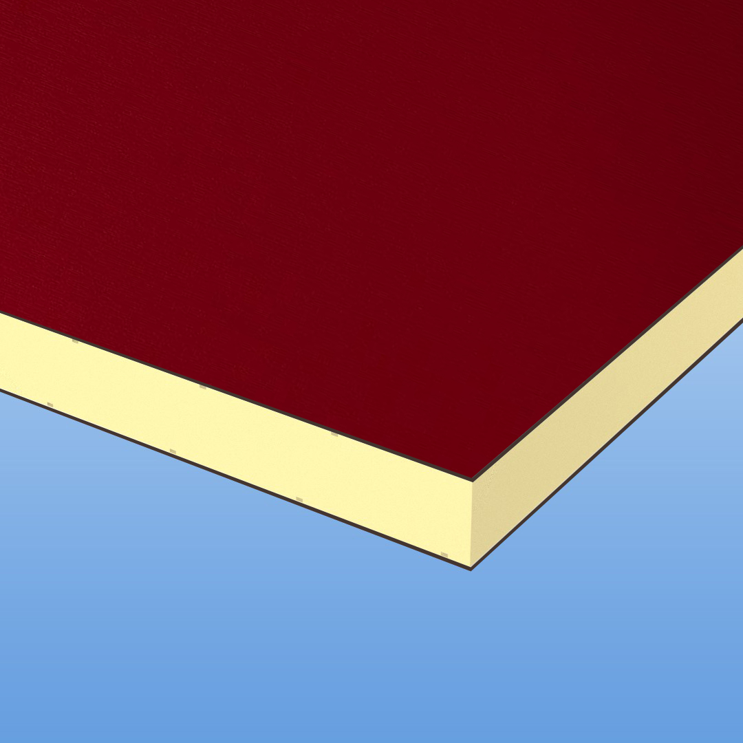 HPL / HPL Sandwichelemente 24mm - Dunkelrot 3081 - RAL 3011 - Prägung 116700