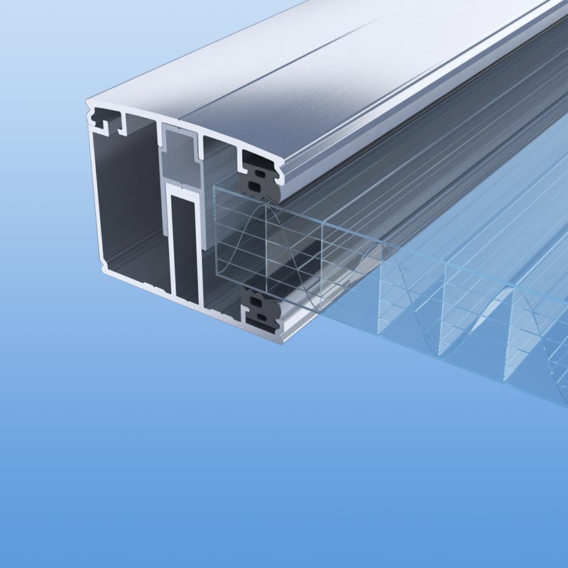 Randsprosse mit Schrauben und Dichtung für 25 mm Platten mit thermischer Trennung