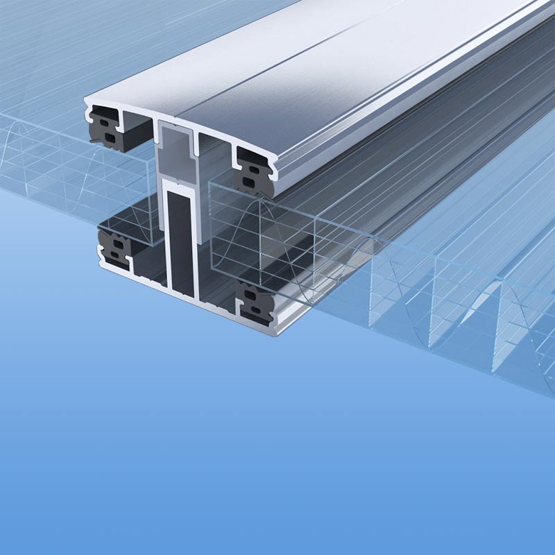 Mittelsprosse mit Schrauben und Dichtung für 25 mm Platten mit thermischer Trennung