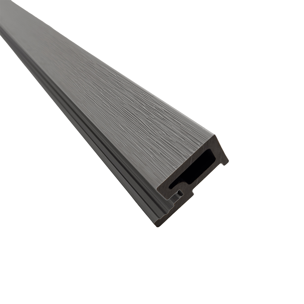 Anfangsleiste für Akustikpaneele Outdoor aus WPC | Holzdekor in Grau | 2350 x 57 x 26 mm