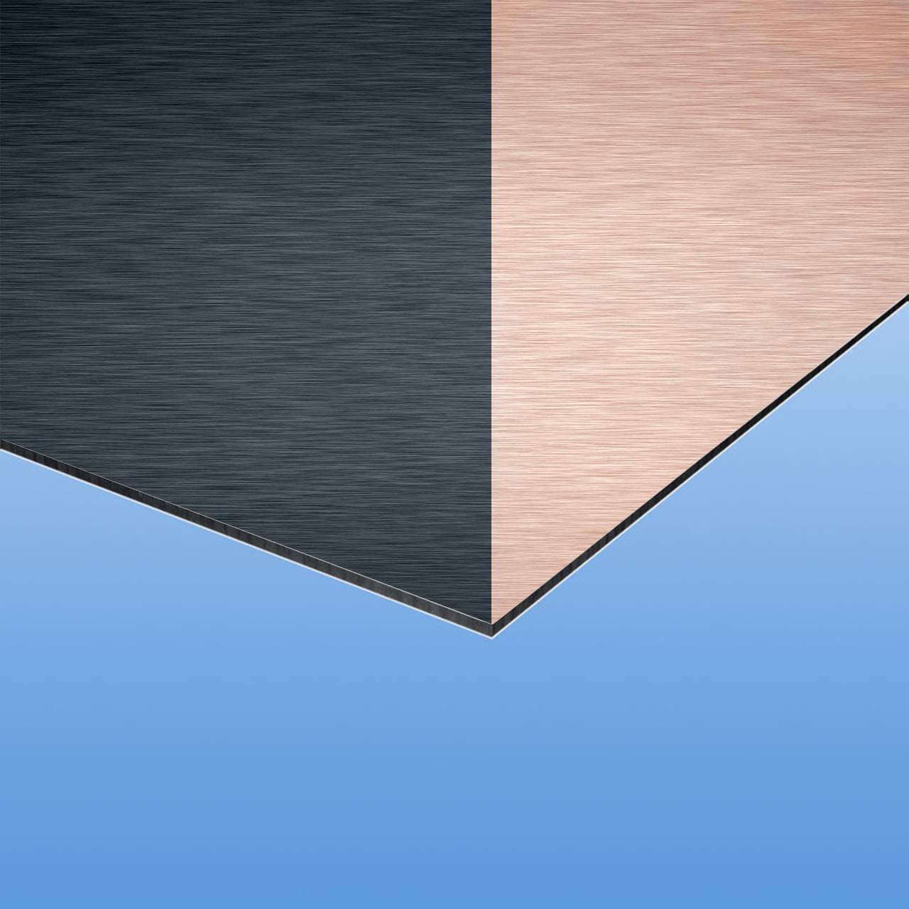 DIBOND® 3 mm Butlerfinish Anthrazit / Rose