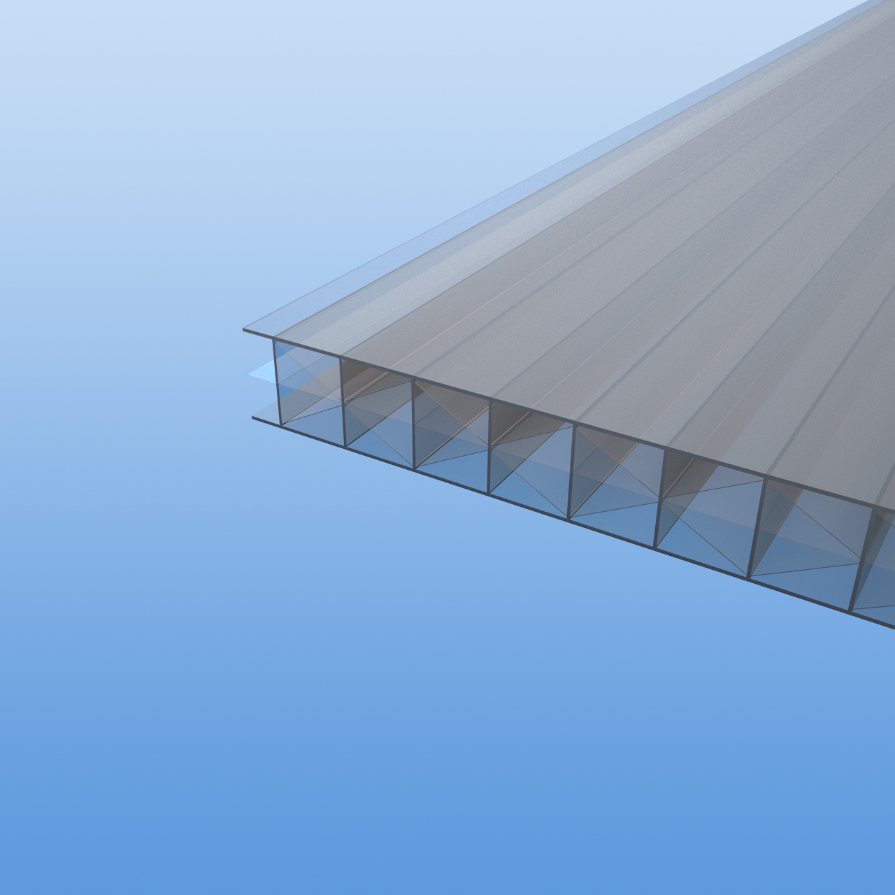 Stegplatten aus Polycarbonat bronze 25 mm - 2. Wahl