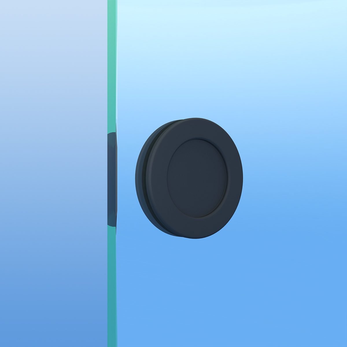 Griffmuschel zum Aufkleben für Glasschiebewände mit 8mm ESG - Anthrazit DB703