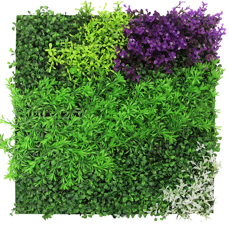 Design Flora Wandpaneel | Modular Wall von Jangal | Violett Mixed Flora | 520 x 520mm