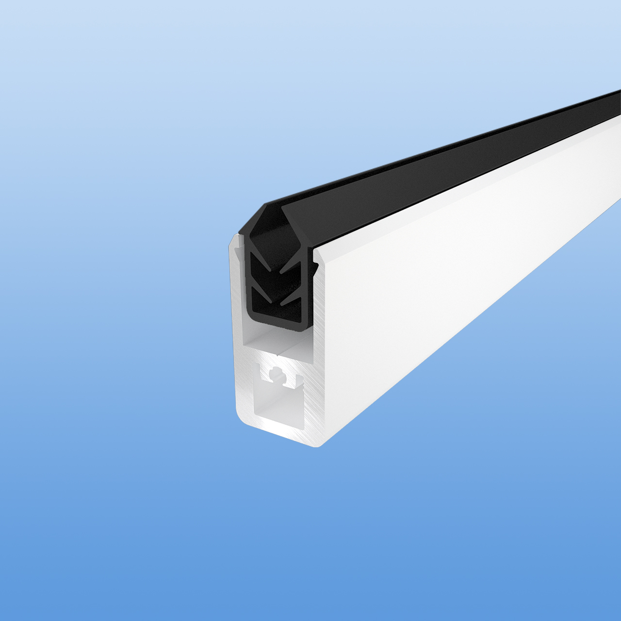 Rahmenprofil XL in weiß mit Dichtung für 8-10mm