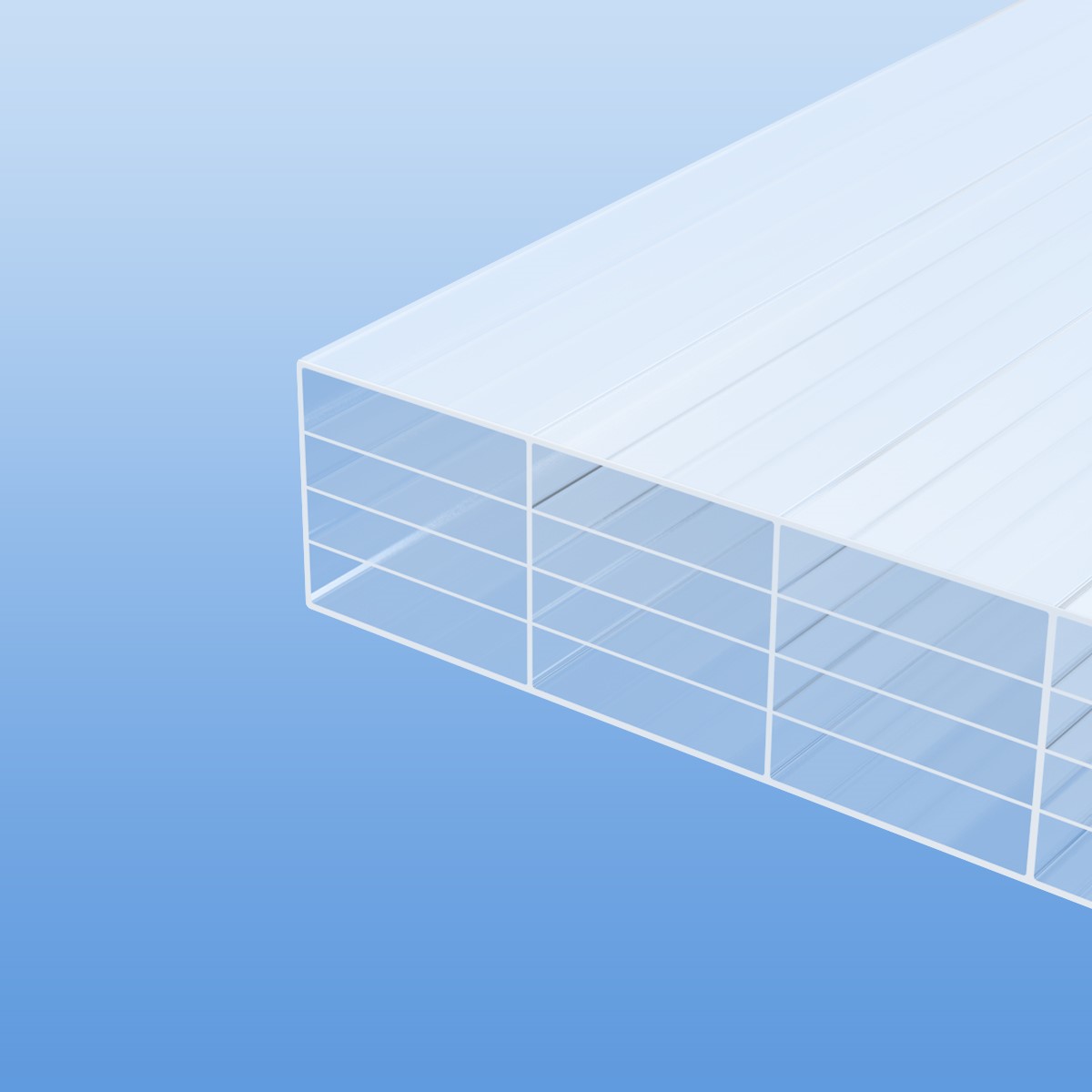 Stegplatten Plexiglas© Heatstop Cool Blue 32/32 weiss WZ009 No Drop - Die Kühle