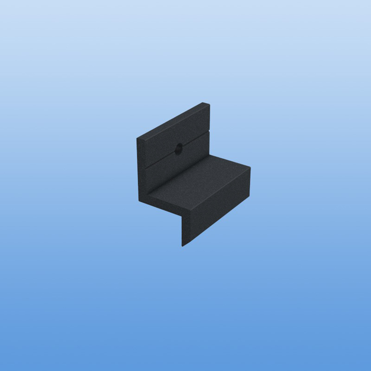 Anfangs- Endclip für Balkonbretter aus Aluminium in anthrazit (RAL 7016)