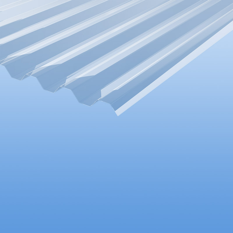 Lichtplatten aus Polycarbonat Trapezprofil 76/18 klar