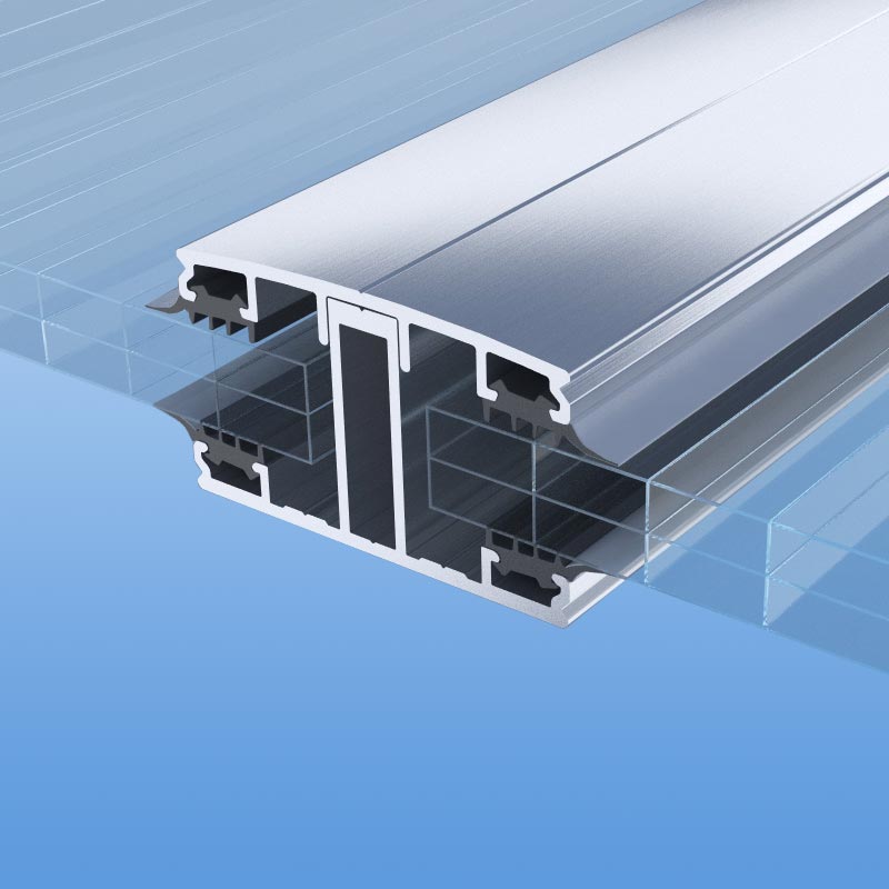 Mittelsprosse für 16 mm Platten mit Schrauben und Dichtungen