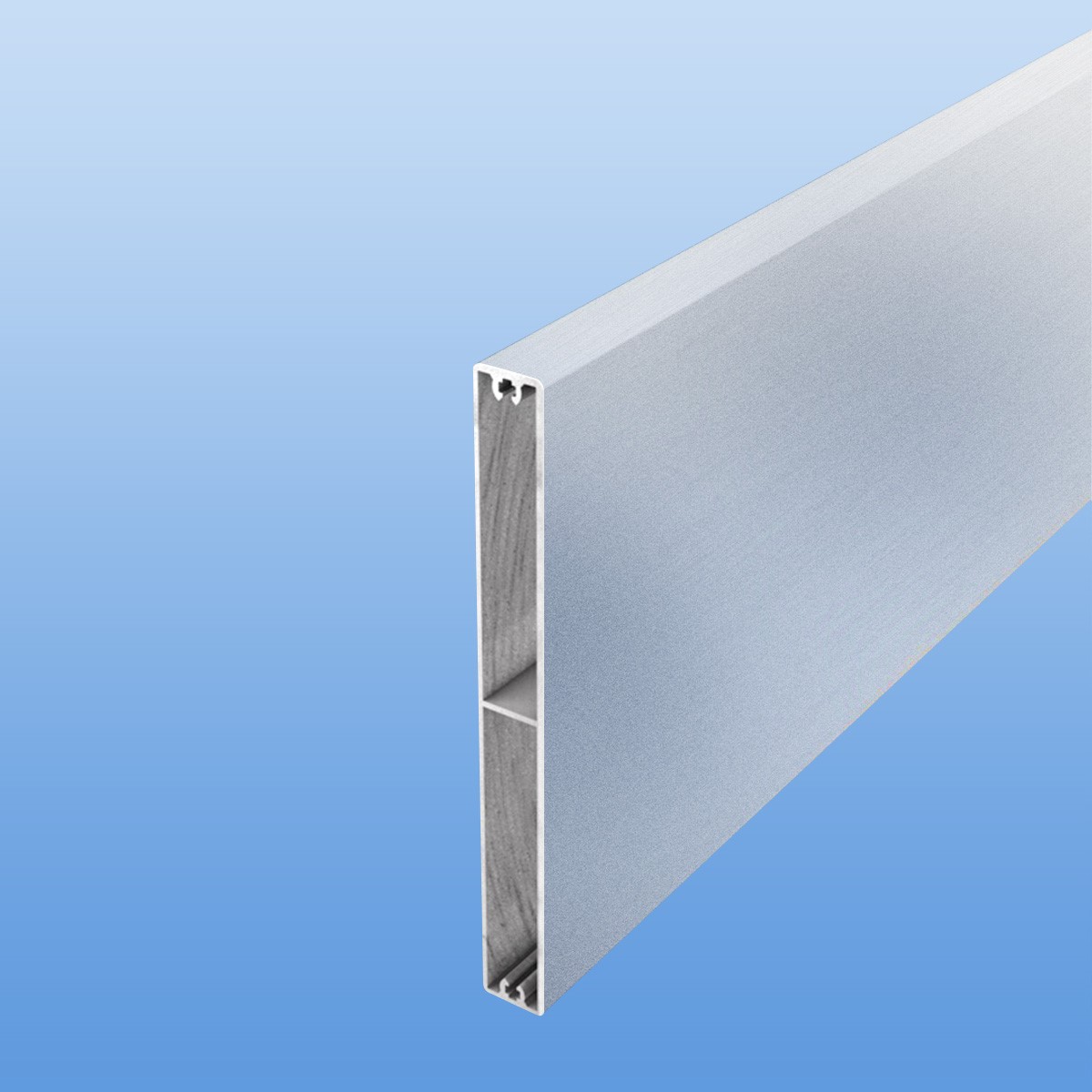 Balkonbretter aus Aluminium 150 mm breit in blank / unbeschichtet