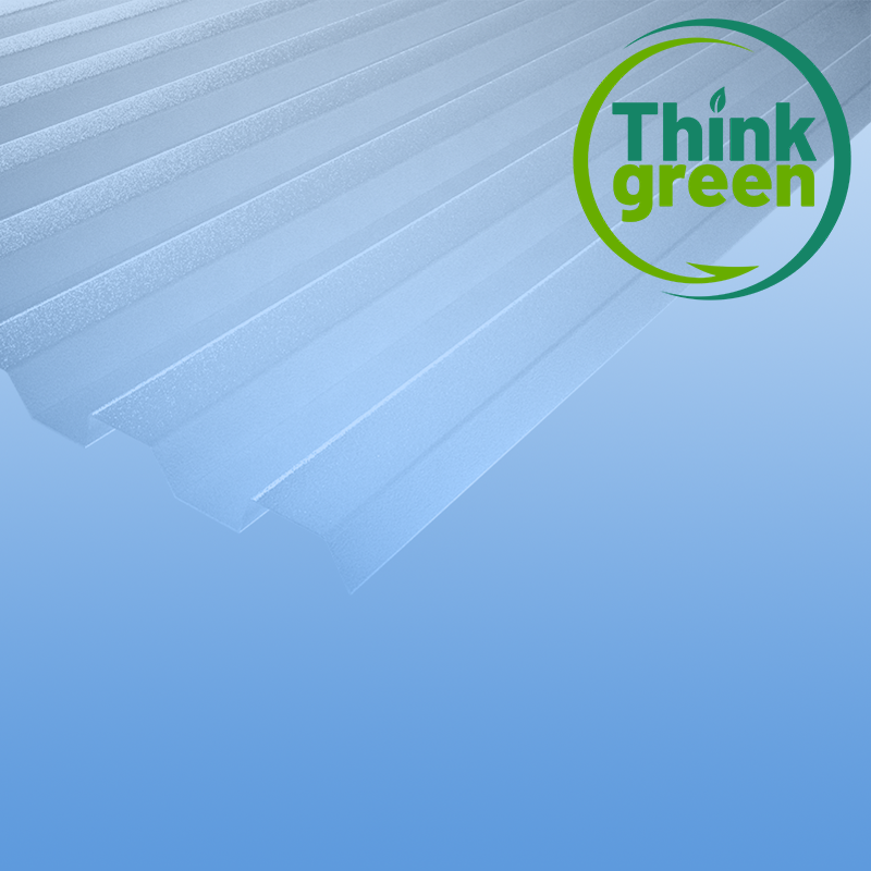 Lichtplatten aus 100% recyceltem Kunststoff - Trapezprofil 76/18 Transparent