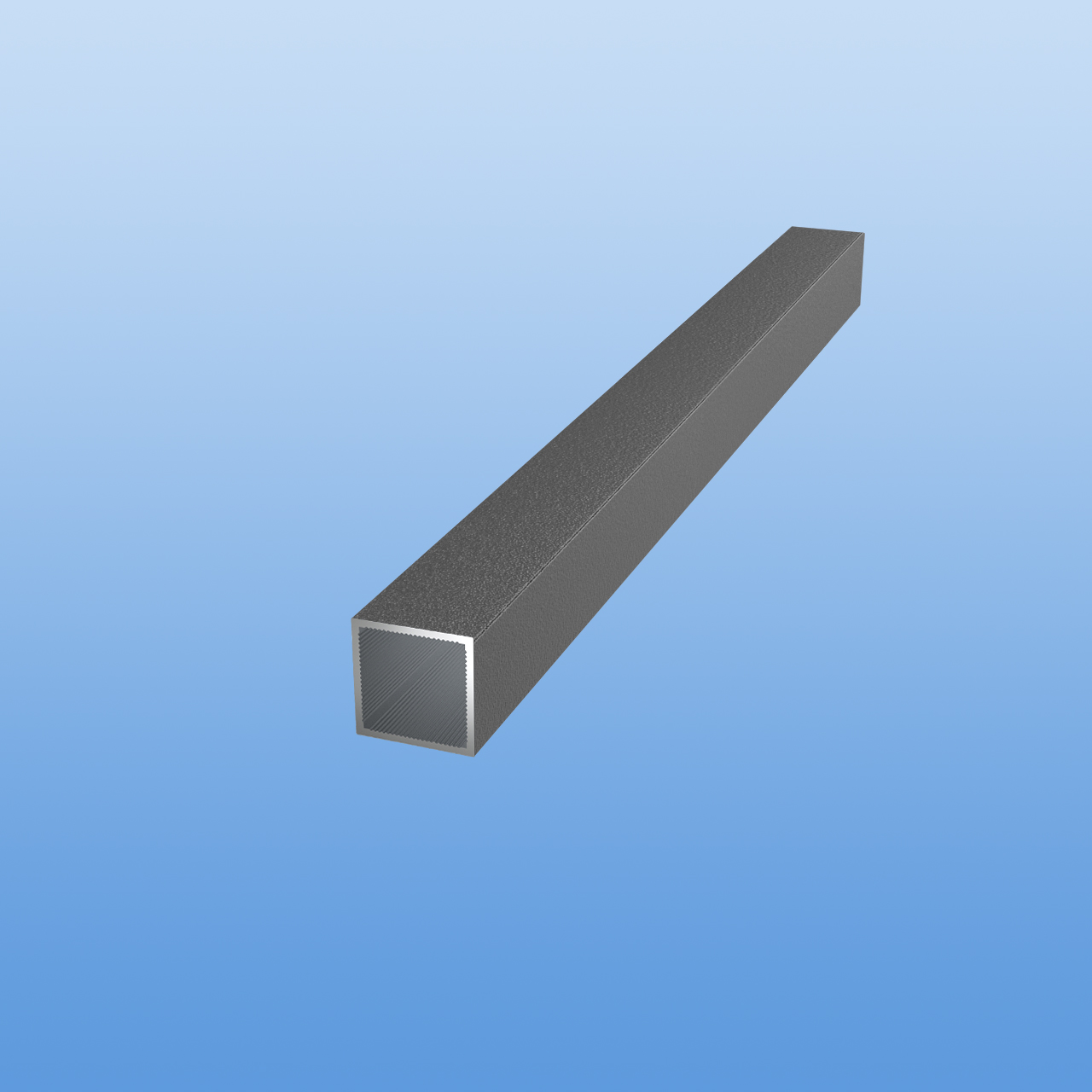 Vierkantrohr für Steckverbinder | Anthrazit - DB 703 | 13,5 x 13,5 x 1,25 mm 