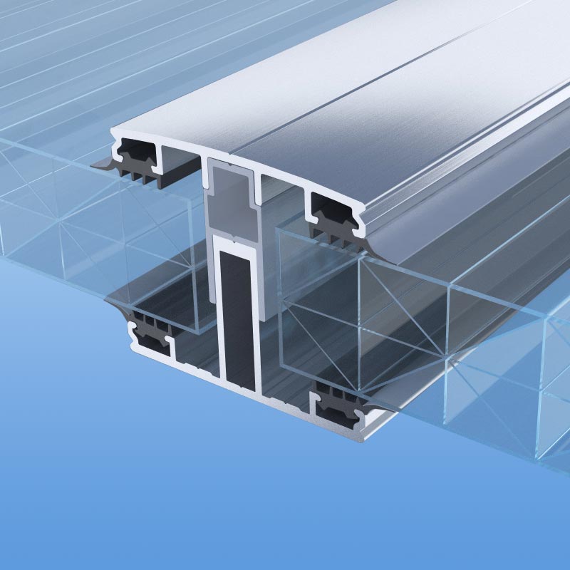 Mittelsprosse mit Schrauben und Dichtung für 32 mm Platten mit thermischer Trennung