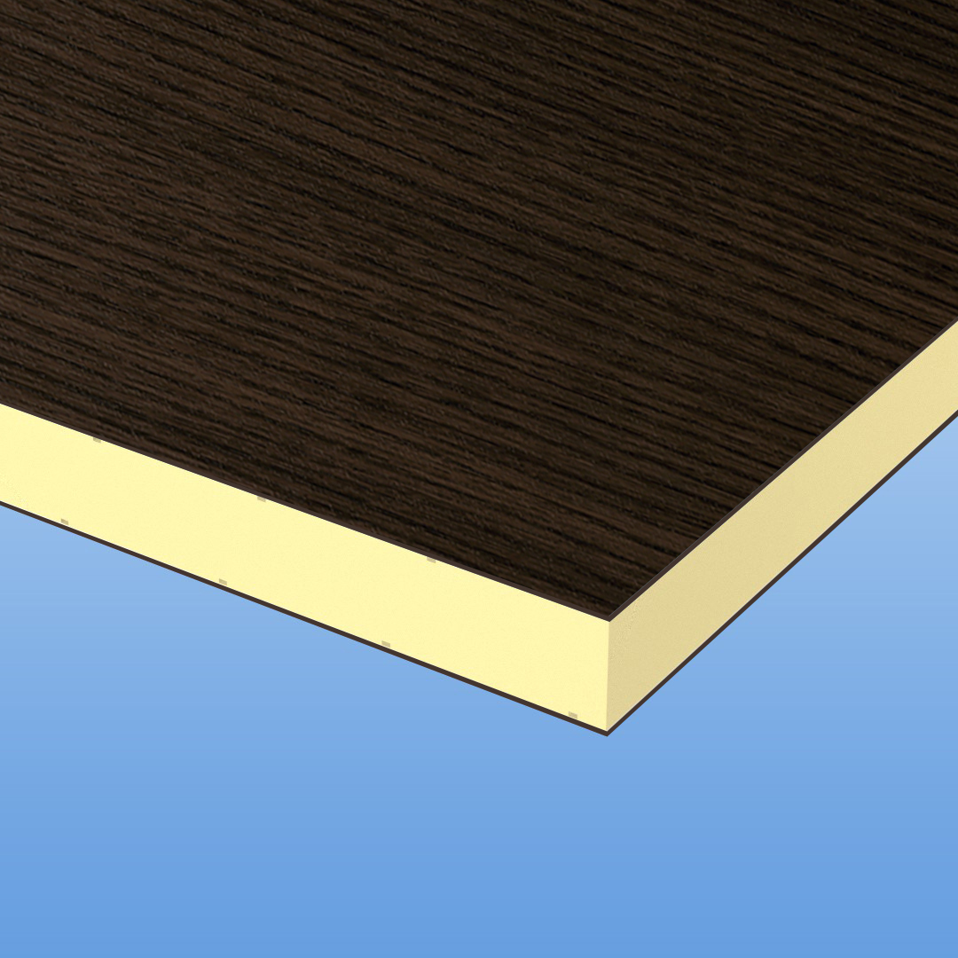 HPL / HPL Sandwichelemente 24mm mit Holzdekor - Eiche dunkel / Mooreiche