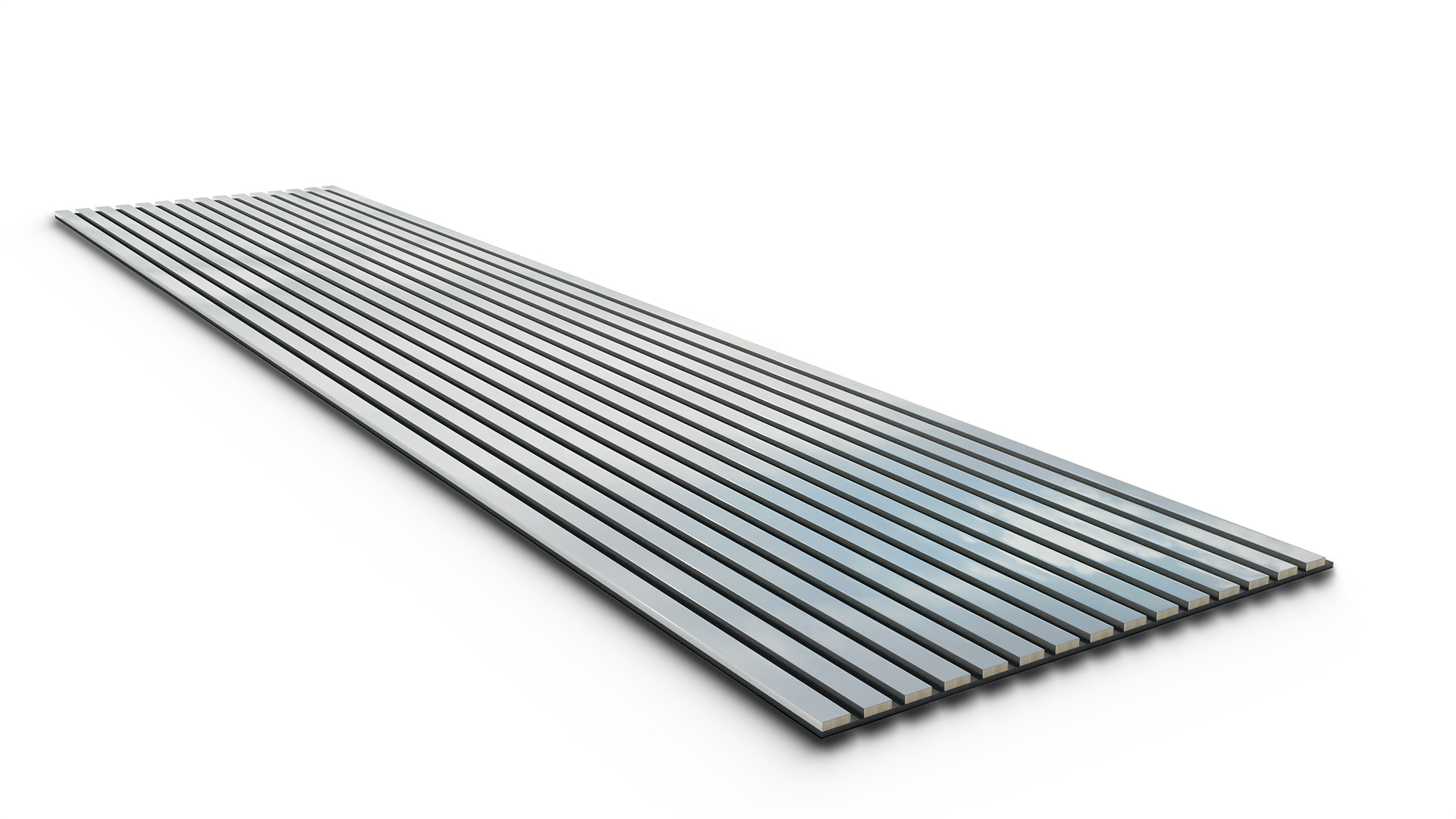 Akustikpaneel - Wandpaneele Full Color | Mirror | Spiegel | schwarzer Filz | 600 x 2600 x 17mm | Retourenware