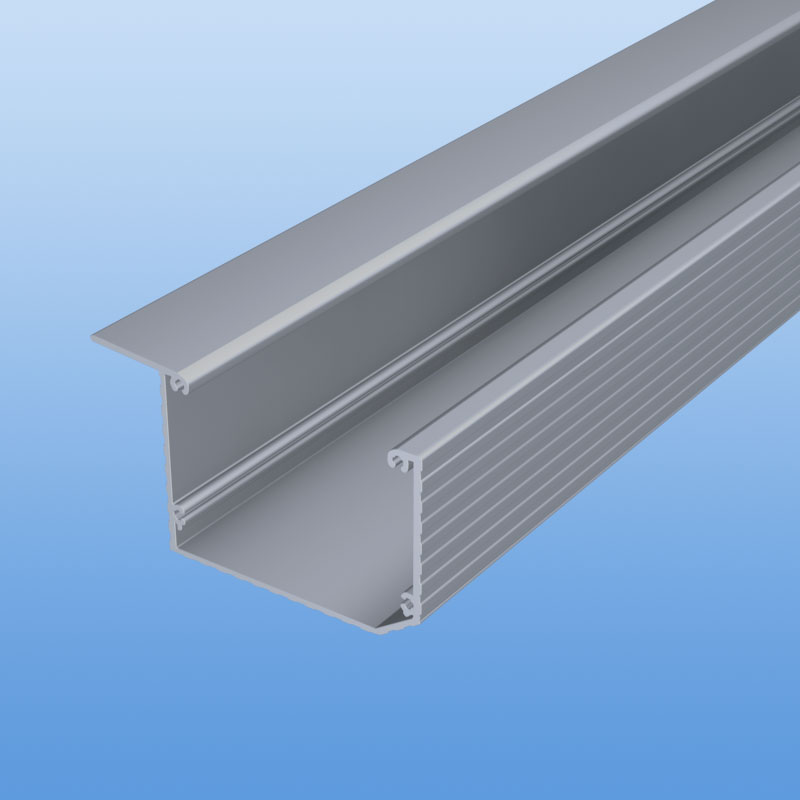 Kastenrinne aus Aluminium in silber