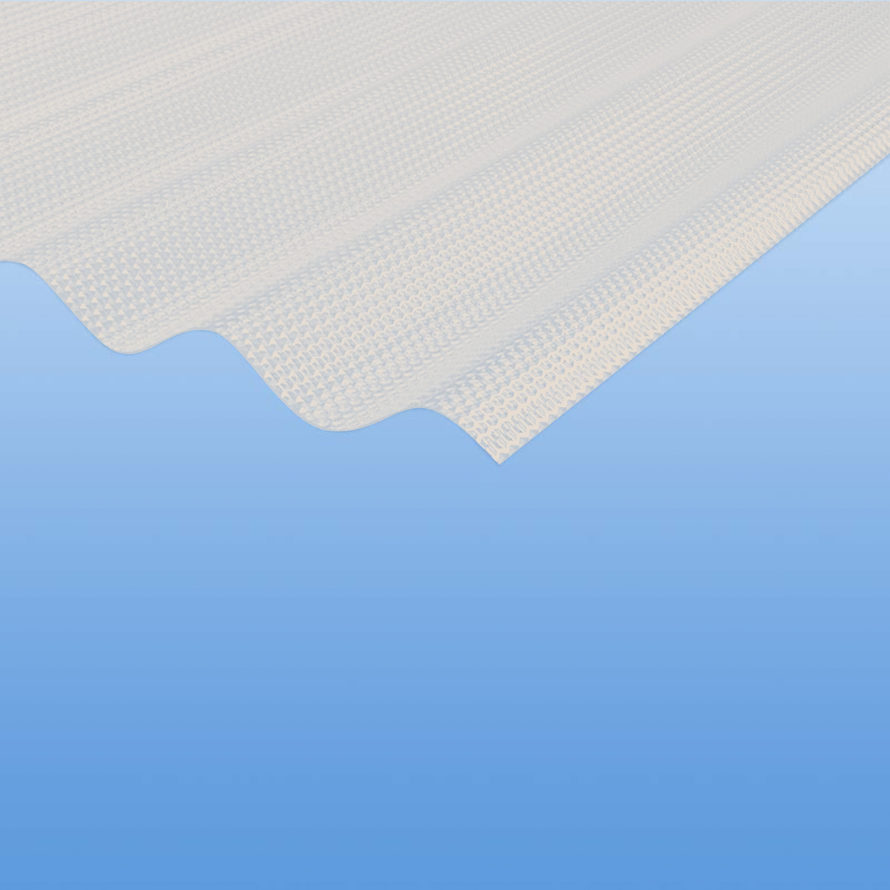 Lichtplatte Polycarbonat 76/18 opal / Solar Ice mit Wabenstruktur