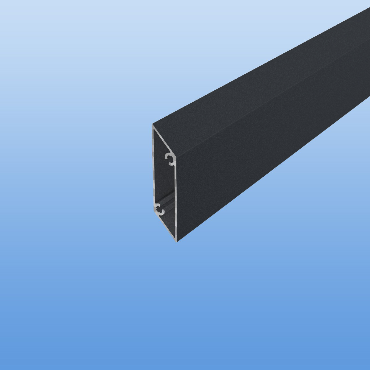 Rhombusprofil aus Aluminium 16mm in Anthrazit (DB703) - Sichtfläche 53mm in Anthrazit