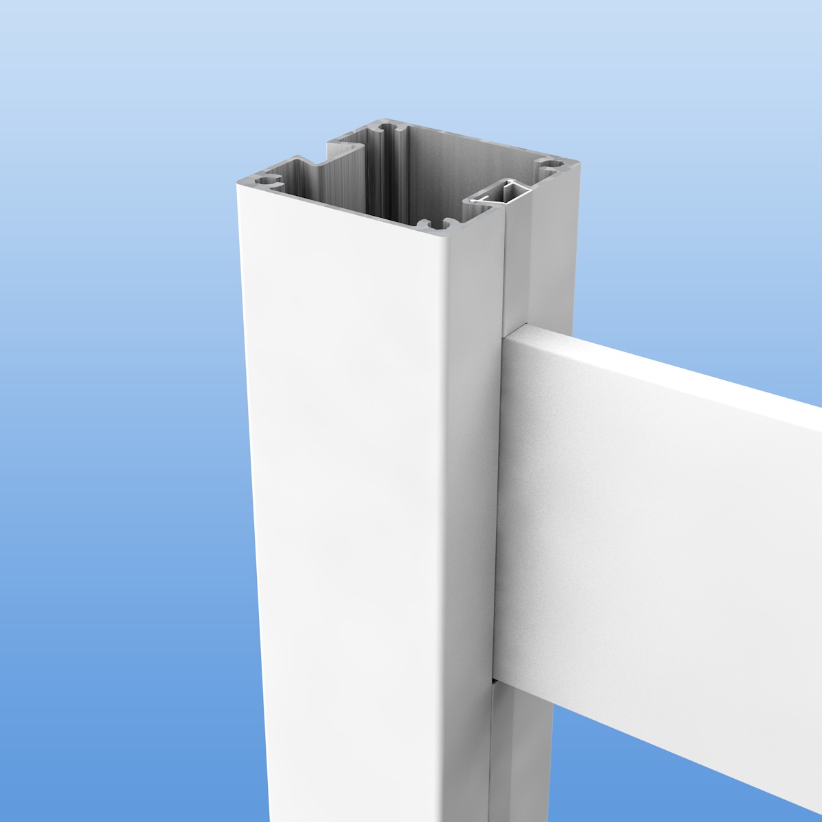 Zaunplanke aus Aluminium 150 mm breit in weiß