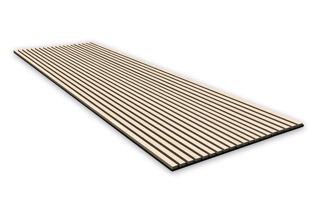 Akustikpaneele - Wandpaneele Solid | Nature Oak | schwarzer Filz | MDF furniert | 800 x 1206 x 22 mm