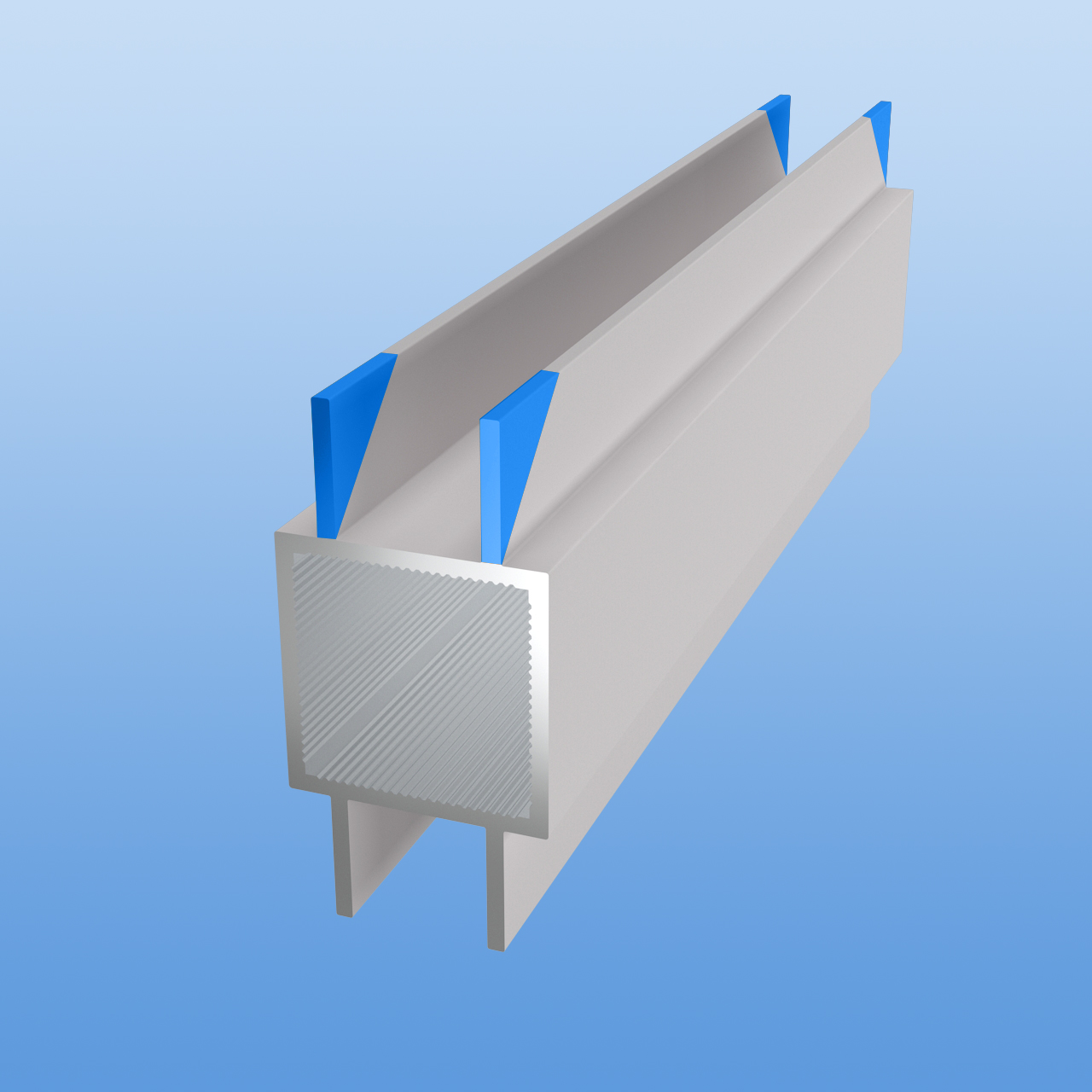 Beidseitige Gehrung im 45-Grad-Winkel auf einer Seite