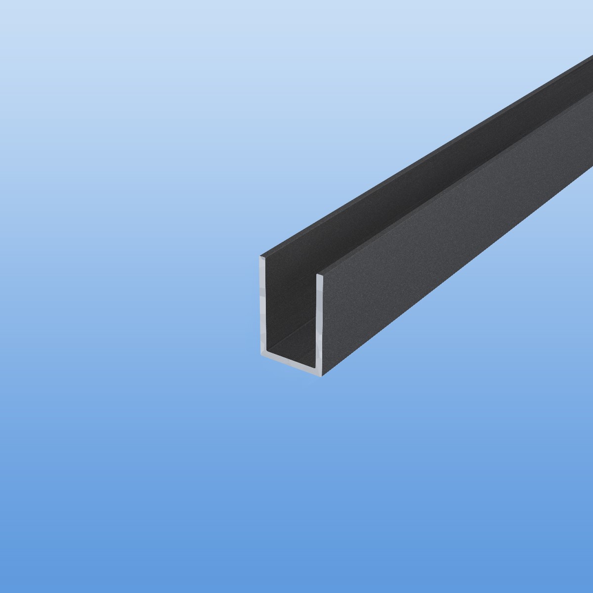 U-Profil 30-20-30 mit 16mm Aufnahme in Anthrazit (DB703)