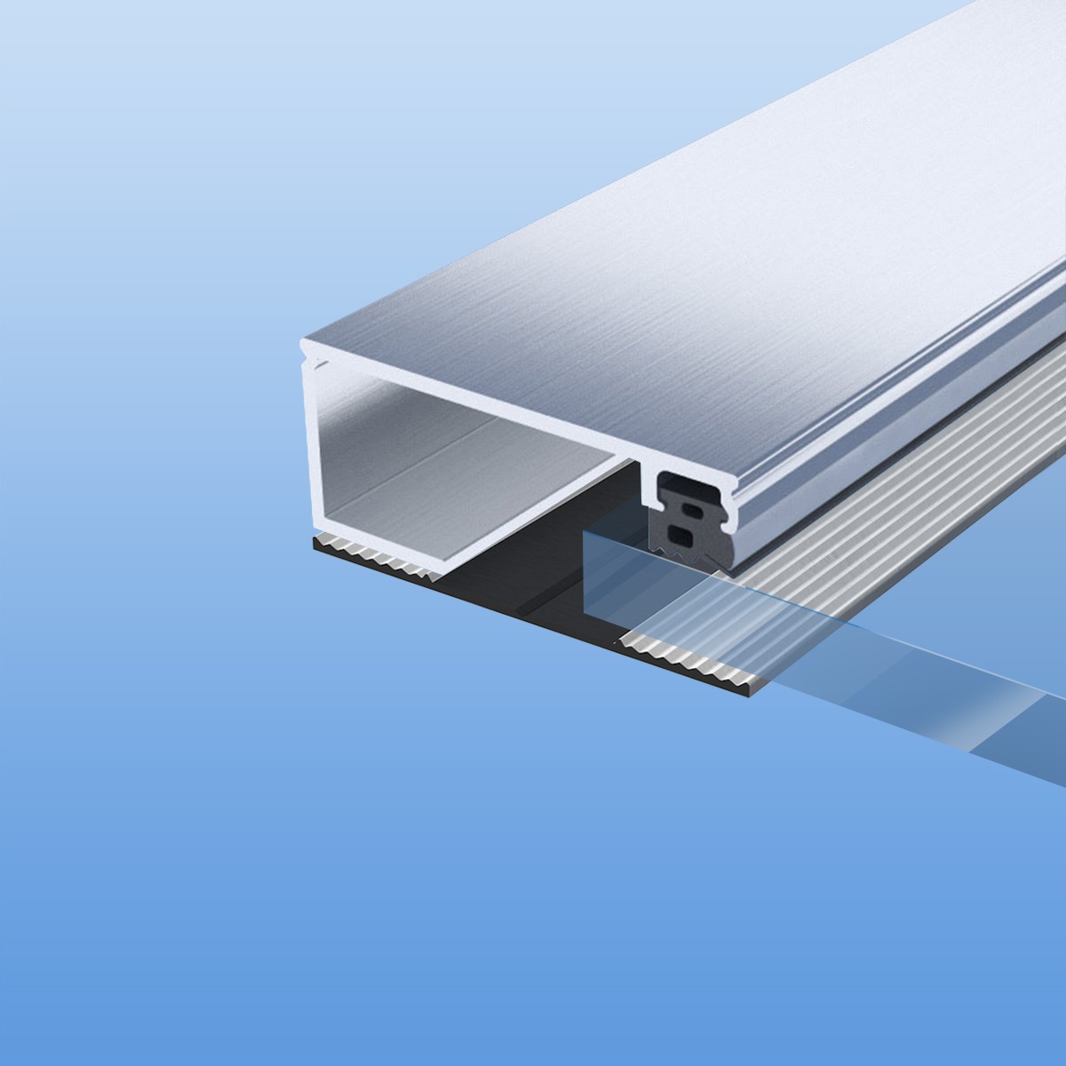 Verlegeprofil für 12mm Glas / VSG (Randprofil)